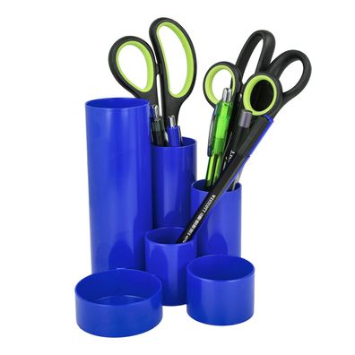 Stiftehalter Blau Moderner Schreibtisch Utensilien Organizer mit 6 Fächern für