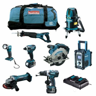 MAKITA 18V Akku Werkzeug Set DHP458 + SK209 GDZ Multi Linienlaser inkl. Adapter