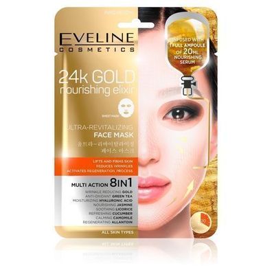 Eveline 24k Gold Ultra Revitalisierende Maske 1 Stk