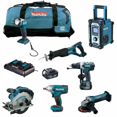 MAKITA LXT 18V 11tlg. Akku Werkzeug Set + DTW190 RMJ Schlagschrauber