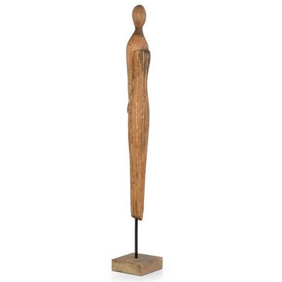 Skulptur Figur Hände auf Rücken 73x10x10cm Holzdeko Modern Wohnzimmer