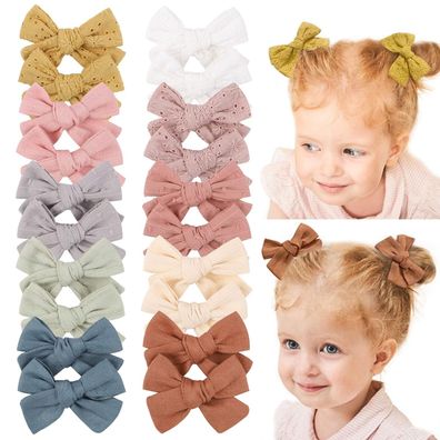 20 Stück Baby Spitze Stickerei Haarspange Schleife Knoten Clip Kinder