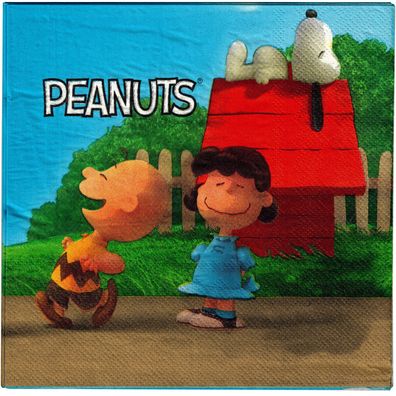 Servietten mit Motiv "Peanuts" 33x33cm 20 Stück im Set Tischservietten für Feste