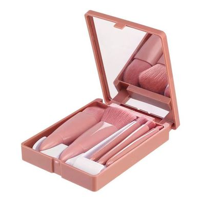 5 Stück Make up Pinsel, eise Kosmetik Pinsel Set mit Spiegelbox