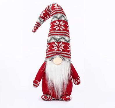 Weihnachtszwerg-Ornament-Dekoration, 16,5 Zoll (ca. 42 cm) langes handgefertigtes Elf