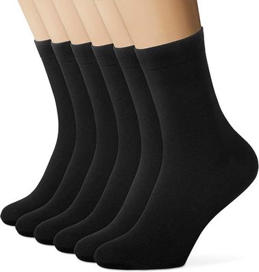 Schwarz Warme Sportsocken Unisex Business Lang für Sport 6 Paar