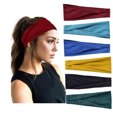 6 Stück dünnes Haarband für Damen, Workout, Yoga, Haar-Accessoires