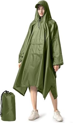 Regenponcho, Mehrzweck-Regenmantel mit Kapuze für Damen