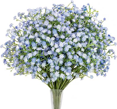 Künstliche Blumen,10 Stück Gypsophila Kunstblumen Schleierkraut