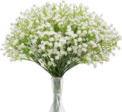 Künstliche Blumen,10 Stück Gypsophila Kunstblumen Schleierkraut