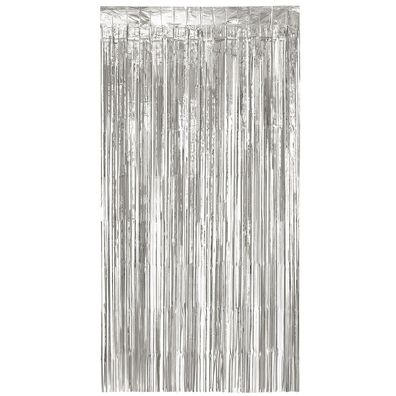 Folienvorhang silber metallic 200 x 100 cm