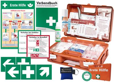 Erste-Hilfe-Koffer M5 QUICK DIN 13157 mit Beatmungshilfe, Hygienespray, Sprühpflaster