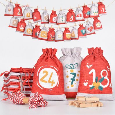 Adventskalender zum Befüllen mit Weihnachtsdeko