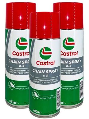 Castrol Chain Spray O-R Kettenspray 3x400 ML