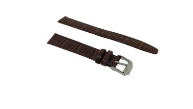 Jacques Lemans | Uhrenarmband 14mm Leder Krokooptik braun | 1-1778