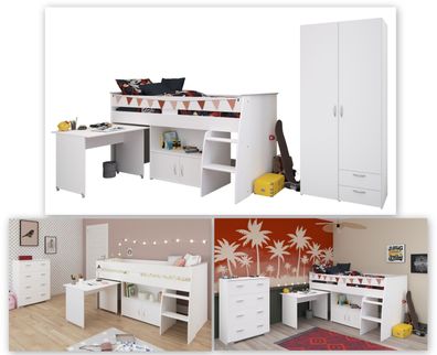 Reverse 12 Kinderzimmer-Set 2-tlg. in Weiß Dekor