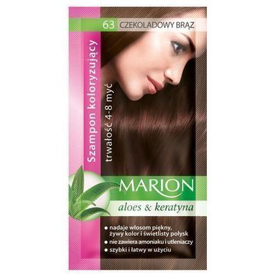 Marion Haartönungsshampoo 63 Schokoladenbraun 40 ml - Intensive Farbe & Glanz