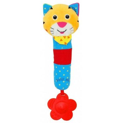 Baby Mix Tiger Quietschendes Plüschspielzeug mit Rassel