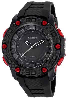 Calypso K5699 Herrenuhr analog Quarz mit Polyurethan-Armband