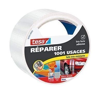 Tesa Reparaturband Weiß 10m x 50mm, 1 Stück