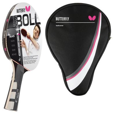 Butterfly 1x Timo Boll Black 85030 Tischtennisschläger + Tischtennishülle Drive Case