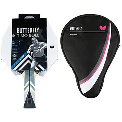 Butterfly 1x Timo Boll Vision 2000 Tischtennisschläger + Hülle Drive Case