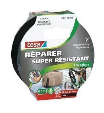 Tesa Superstarkes Reparaturband Schwarz 10m x 50mm