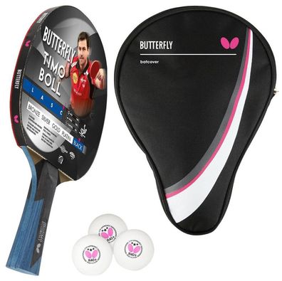 Butterfly 1x Timo Boll Black 85031 Tischtennisschläger + Tischtennishülle Drive