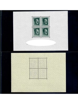 Deutsches Reich, Block 7 - 9 und 11, jeweils postfrisch und gestempelt, 2. Wahl