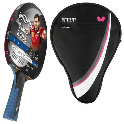 Butterfly 1x Timo Boll Black 85031 Tischtennisschläger + Tischtennishülle Drive Case