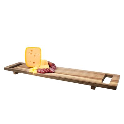 Akazien Servier Tablett natur - 60 x 13 cm - Holz Brett Wurst Käse Tapas Platte