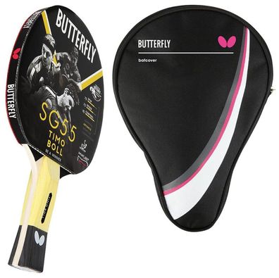 Butterfly 1x Timo Boll SG55 Tischtennisschläger + Tischtennishülle Drive Case