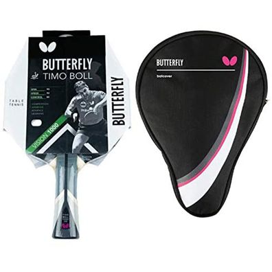 Butterfly 1x Timo Boll Vision 1000 Tischtennisschläger + Hülle Drive Case