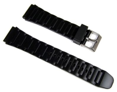 Herzog Ersatzband | Uhrenarmband Kunststoff schwarz > wasserfest 20mm