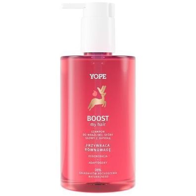 Yope Boost My Hair Shampoo für empfindliche Kopfhaut, 300 ml