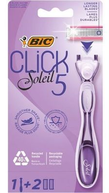 BIC Soleil Click 5 Rasierer + 2 Ersatzklingen