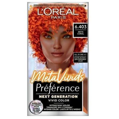 L'Oreal Paris Preference MetaVivids Farba 6.403 Meta Coral, 1 Stk