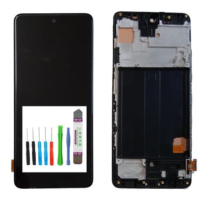 In-Cell Display für Samsung Galaxy A51 SM-A515F LCD Mit Rahmen Bildschirm Schwarz