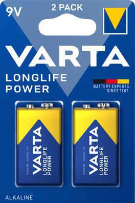 Varta Alkaline 9V Block 6LR61 - 2er Blister