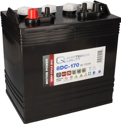 Q-Batteries 8DC-170 8V 170Ah Deep Cycle Traktionsbatterie