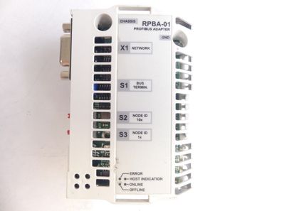ABB RPBA-01 APPL 1.11 CPI 1.20 Rev: D Profibus Adapter SN: 3350168