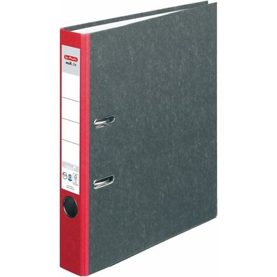 herlitz maX. file nature Ordner rot marmoriert Karton 5,0 cm DIN A4