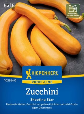 Zucchini Shooting Star, F1, Kletter-Zucchini - Hochbeet und Kübel - Freiland