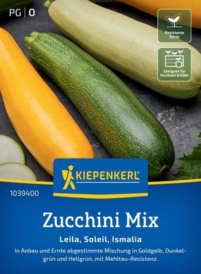 Zucchini Mix Leila, Soleil, Ismalia, F1, in Anbau und Ernte abgestimmte