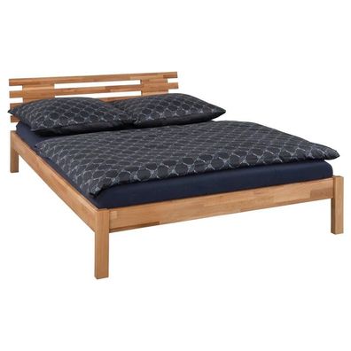 Futonbett Jugendbett Doppelbett Ludwig massiv mit Kopfteil