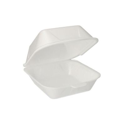 4x Starpak 125 Hamburger-Boxen mit Klappdeckel, XPS 8 cm x 14,5 cm x 15,5 cm weiss |