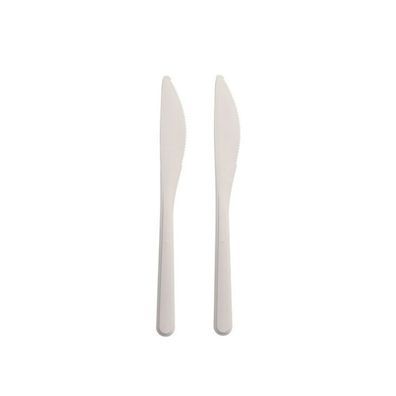 Circulware by Haval Messer (Mehrweg) PP 18,5 cm weiss extra stabil | Folie (50 Stück)