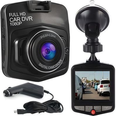 Autokamera G-Sensor Dashcam mit 2,4 LCD FHD 1080p 170 ° Weitwinkel schwarz Retoo