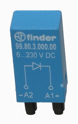 Finder 99.80.3.000.00 Steckmodul mit Freilaufdiode, ohne LED