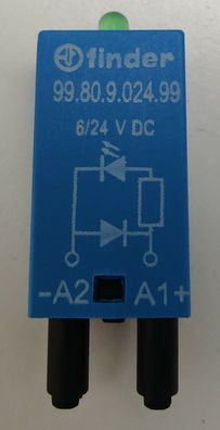 Finder Steckmodul mit LED, mit Freilaufdiode 99.80.9.024.99